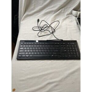 Kensington Slim Type Wired Keyboard (K72357USA),Black